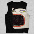 Unisex Big-Mouthed Monster Printed Tank Top