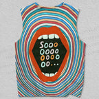 Unisex Soooooo Psychedelic Mouth Printed Tank Top