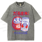 Unisex Daruma Eis Printed Washed Tee