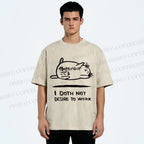 Unisex I Doth Not Desire To Work Printed Washed Tee