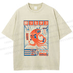 Unisex The Drunken Octopus Printed Washed Tee