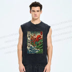 Unisex Crimson Tide Pagoda Printed Washed Tank Top