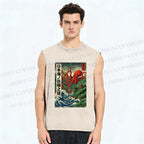 Unisex Crimson Tide Pagoda Printed Washed Tank Top