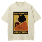 Increase Espresso Decrease Distress Washed T-Shirt
