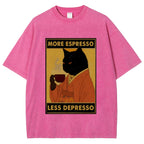 Increase Espresso Decrease Distress Washed T-Shirt