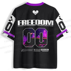 Keep Freedom Graphic Printed Jersey Shirts