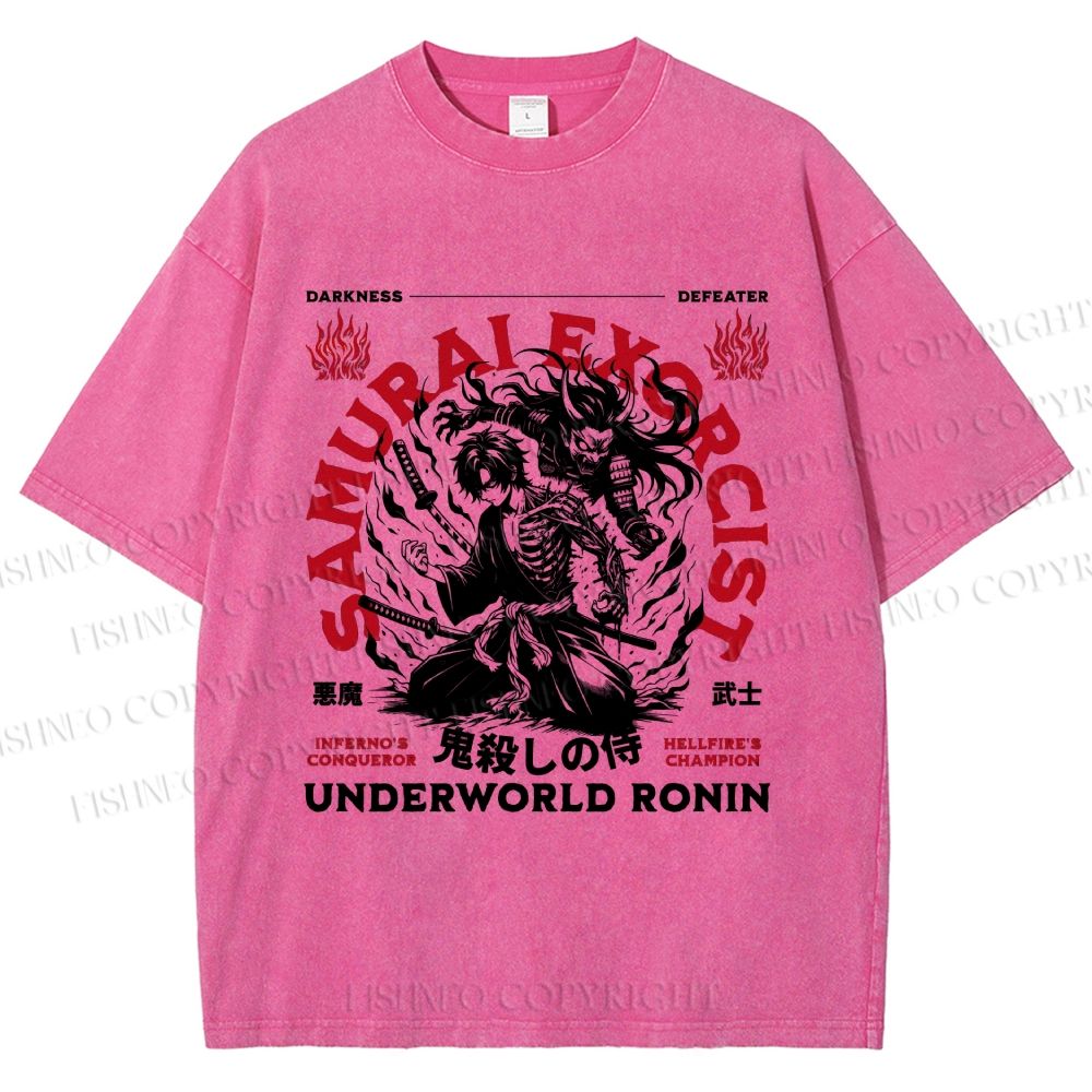 Unisex Ronin Exorcist Printed Washed Tee
