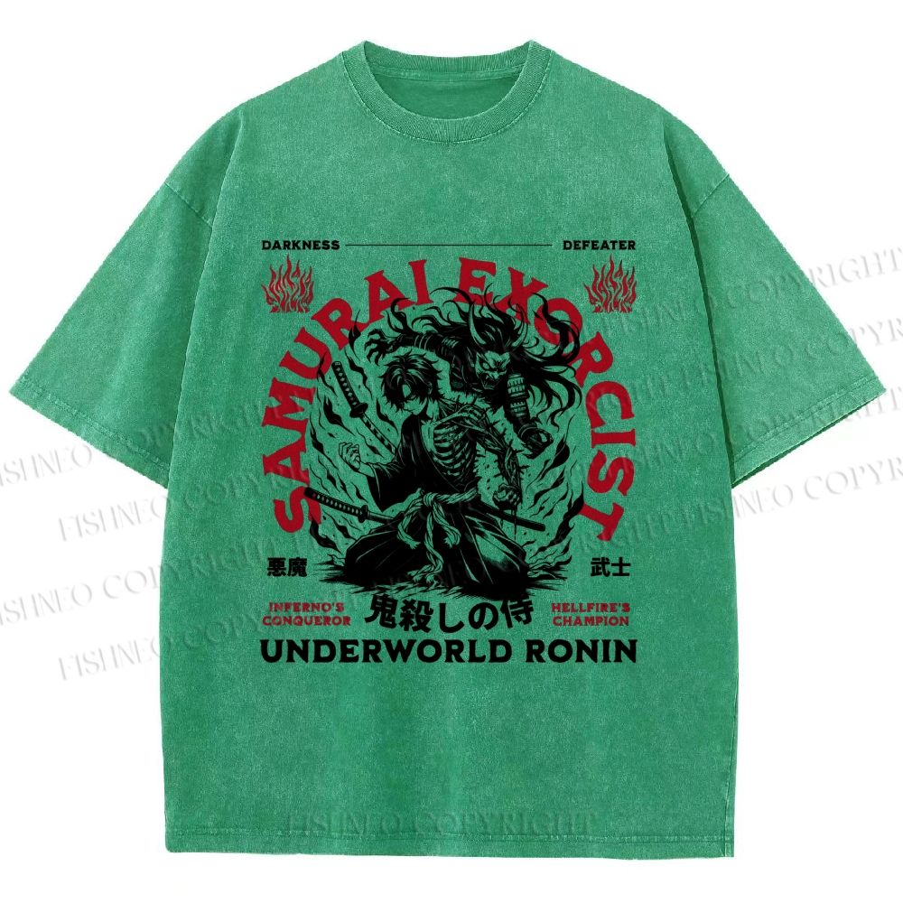 Unisex Ronin Exorcist Printed Washed Tee