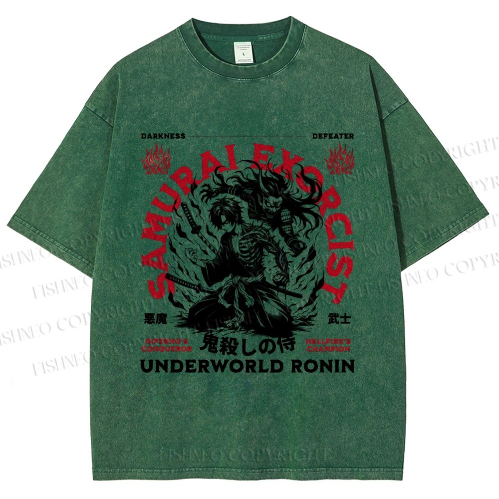 Unisex Ronin Exorcist Printed Washed Tee
