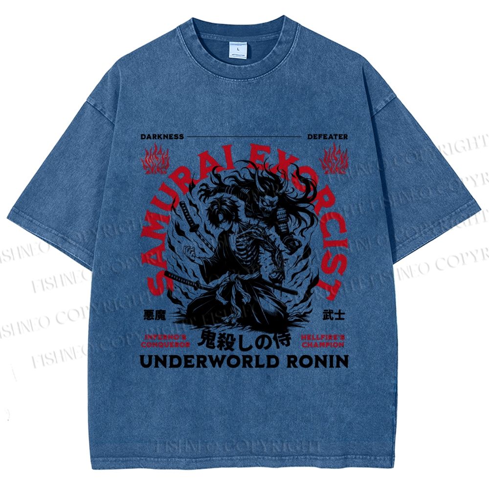 Unisex Ronin Exorcist Printed Washed Tee