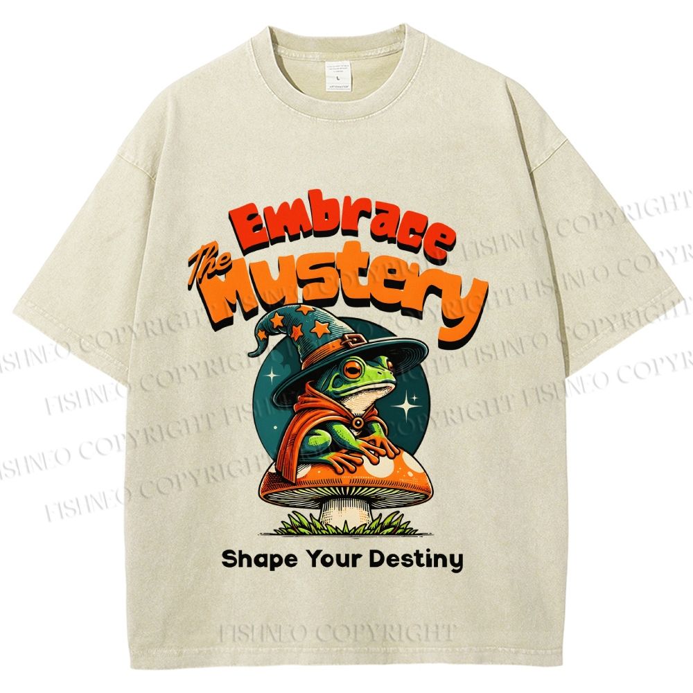 Unisex Wizard Frog Printed Washed Tee