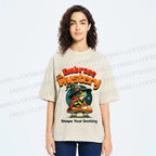 Unisex Wizard Frog Printed Washed Tee