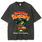 Unisex Wizard Frog Printed Washed Tee