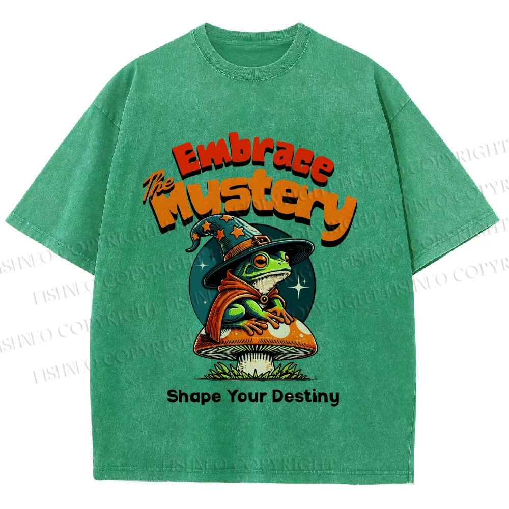Unisex Wizard Frog Printed Washed Tee