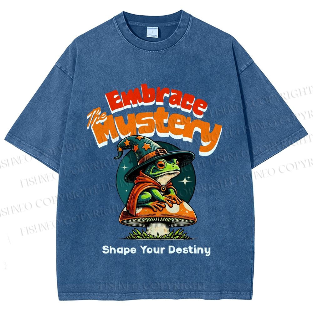 Unisex Wizard Frog Printed Washed Tee