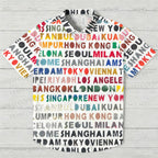 Colorful English-Language Printed Hawaiian Shirt