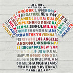 Colorful English-Language Printed Hawaiian Shirt