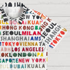 Colorful English-Language Printed Hawaiian Shirt