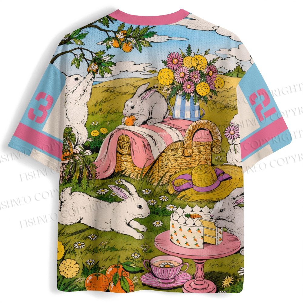 Countryside Picnic Bunny Jersey Shirts