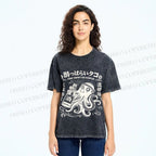 Unisex The Tipsy Octopus Printed Washed Tee