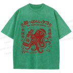 Unisex The Tipsy Octopus Printed Washed Tee