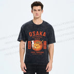 Unisex Osaka Tipsy Takoyaki Printed Washed Tee
