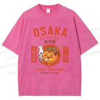 Unisex Osaka Tipsy Takoyaki Printed Washed Tee