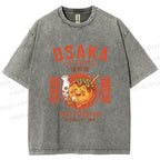 Unisex Osaka Tipsy Takoyaki Printed Washed Tee