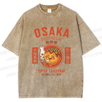 Unisex Osaka Tipsy Takoyaki Printed Washed Tee
