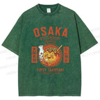 Unisex Osaka Tipsy Takoyaki Printed Washed Tee