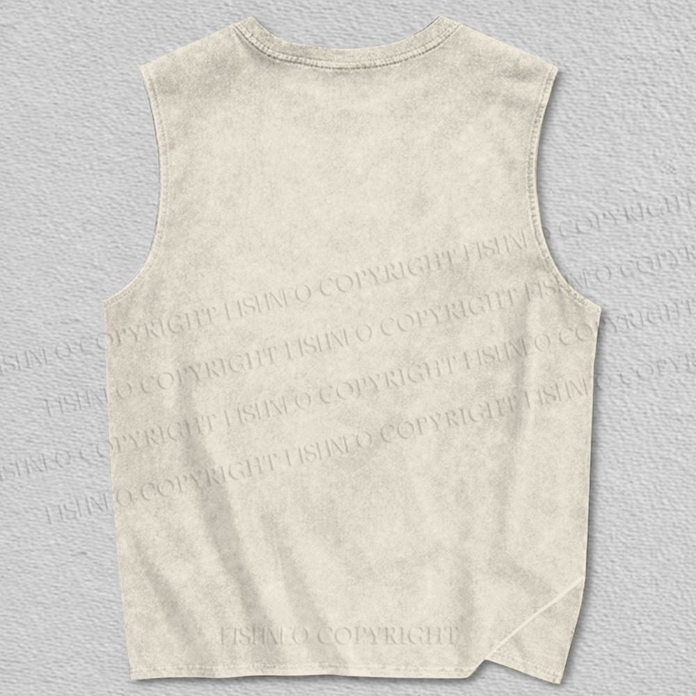 Unisex Vintage Birds Printed Tank Top