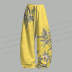 Vintage Birds in Flowers Top & Elasticated Trousers Two-Piece Set