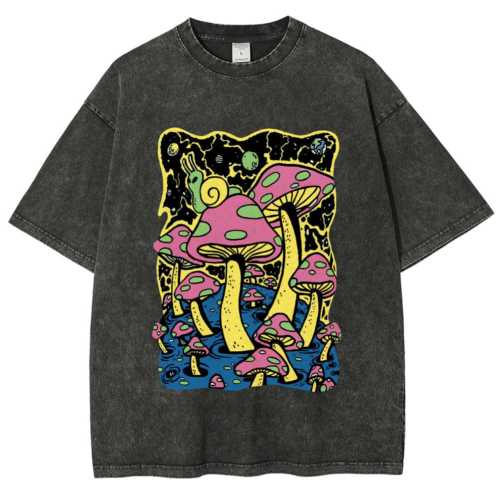Mushroom World Washed T-Shirt