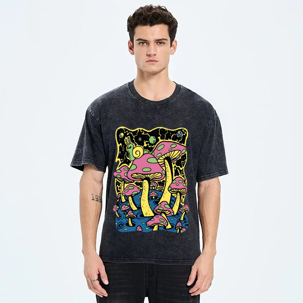 Mushroom World Washed T-Shirt