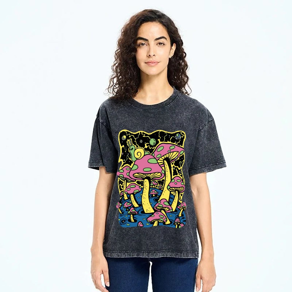 Mushroom World Washed T-Shirt