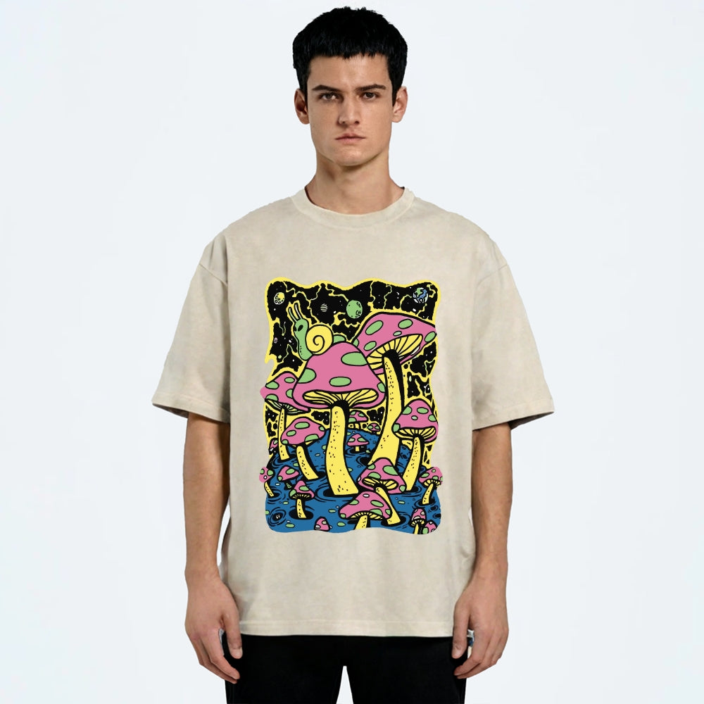 Mushroom World Washed T-Shirt