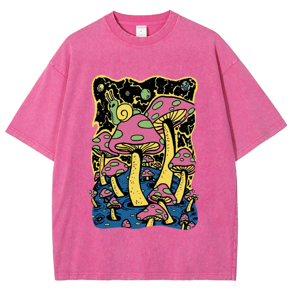 Mushroom World Washed T-Shirt