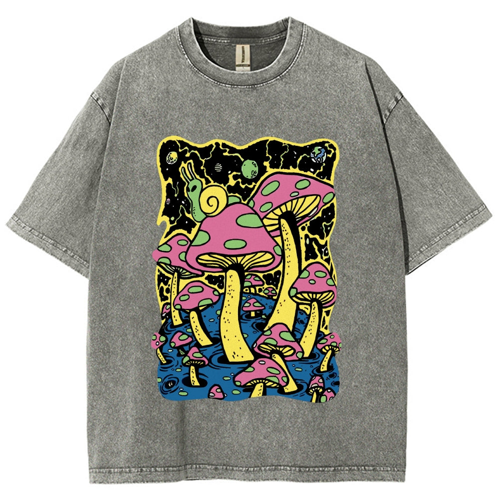 Mushroom World Washed T-Shirt