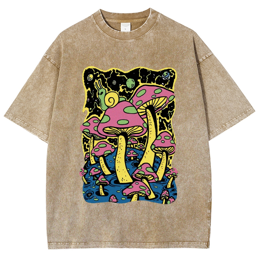 Mushroom World Washed T-Shirt