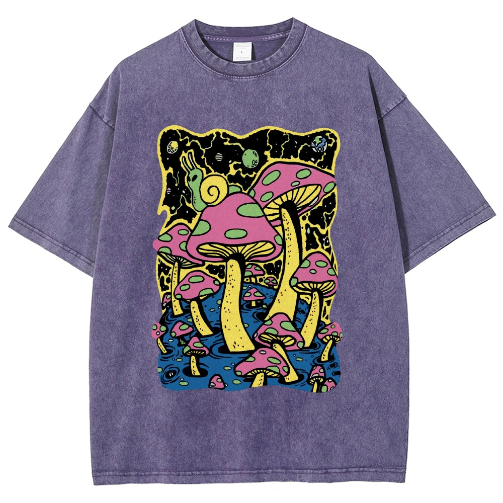 Mushroom World Washed T-Shirt