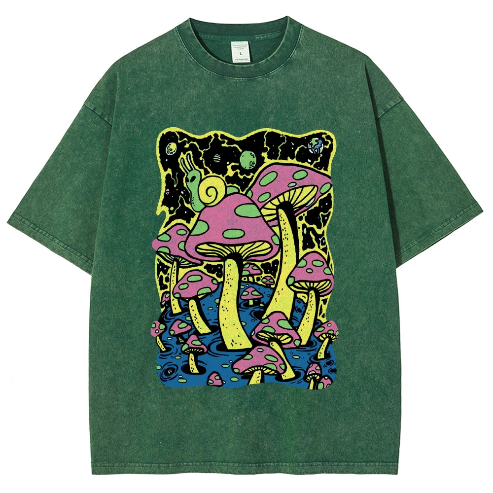 Mushroom World Washed T-Shirt