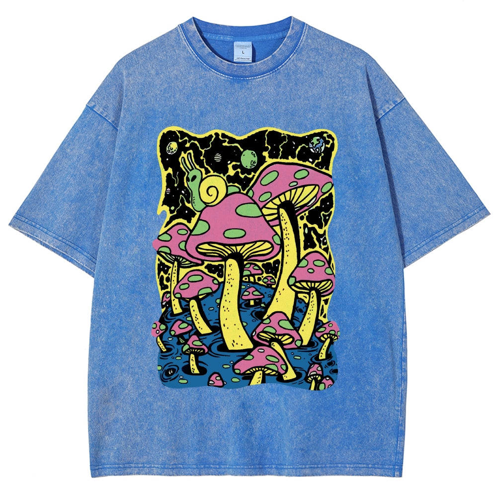 Mushroom World Washed T-Shirt
