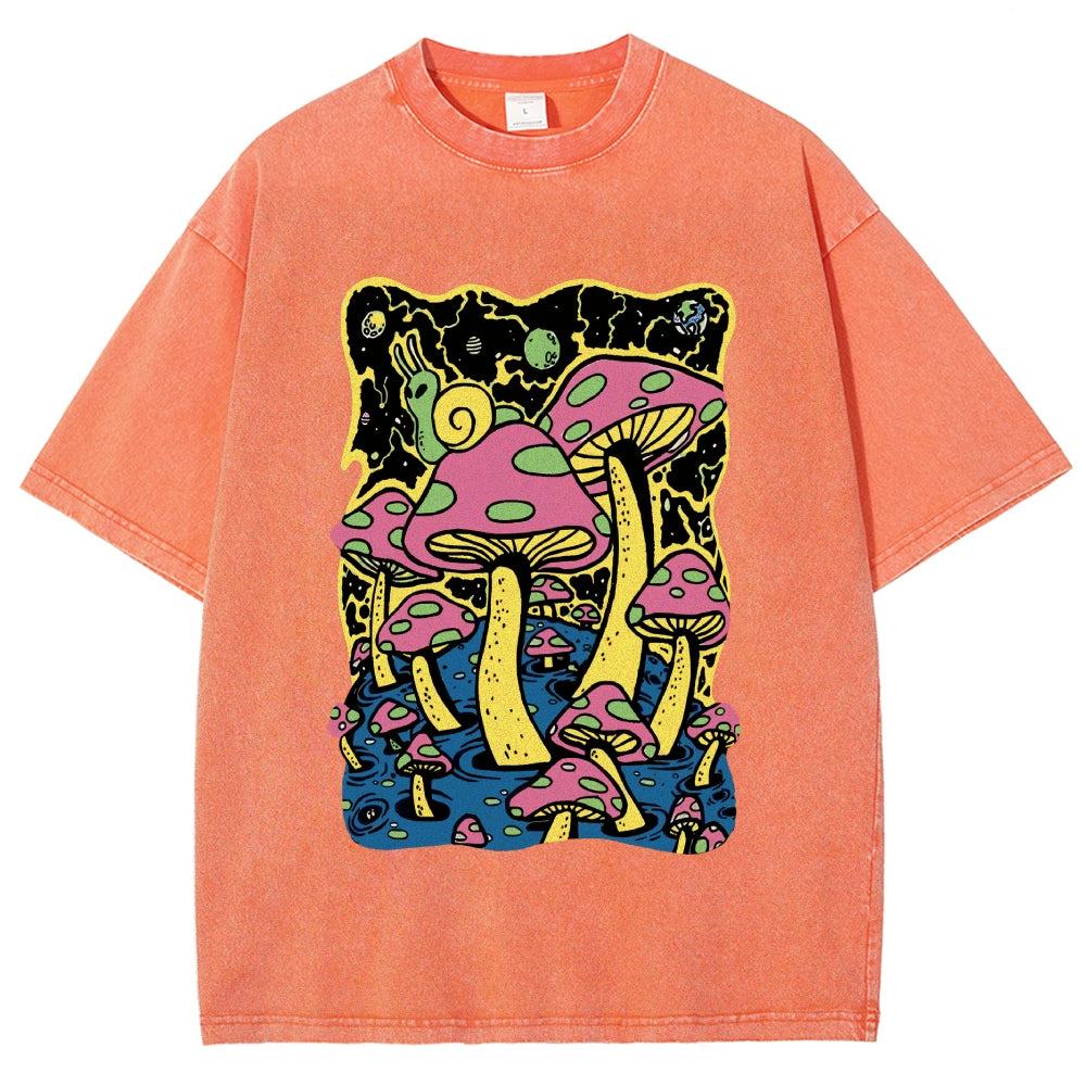 Mushroom World Washed T-Shirt