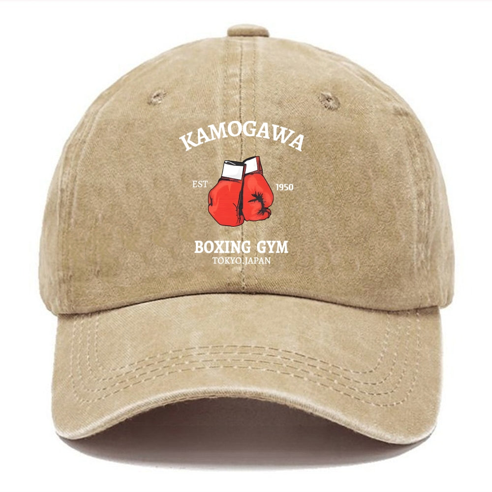 Retro Boxing Gloves Manga Anime Washed Cap