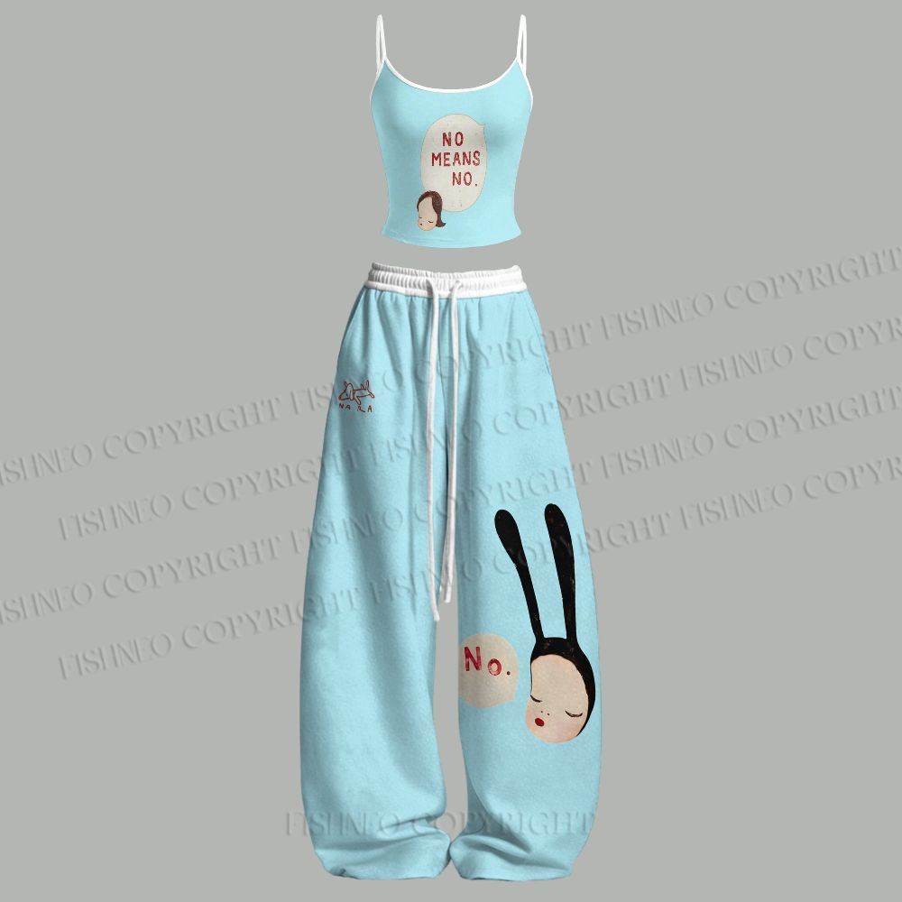 Yoshitomo Nara No Bunny Top & Elasticated Trousers Two-Piece Set