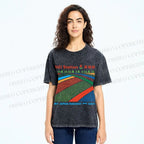 Unisex Biei Station Printed Washed Tee
