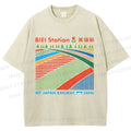 Unisex Biei Station Printed Washed Tee