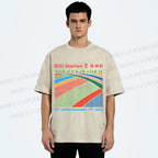 Unisex Biei Station Printed Washed Tee
