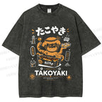 Unisex Osaka Takoyaki Printed Washed Tee