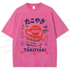 Unisex Osaka Takoyaki Printed Washed Tee